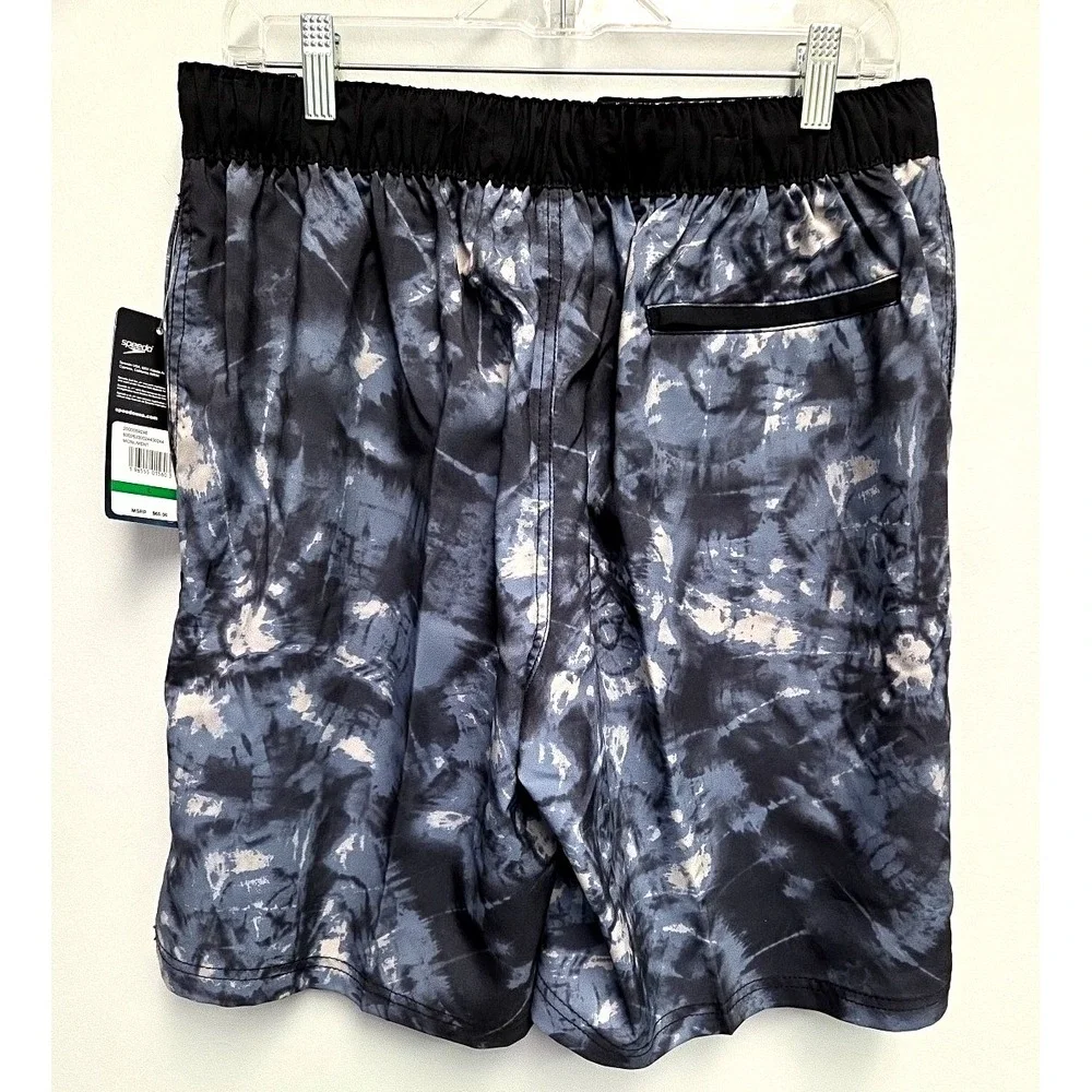 Speedo Mens Swim‎ trunks Size L Hydro Square Leg 4-Way Comfort Stretch UPF 50+